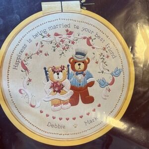 Sunset Stitchery Kit 2706 Best Friends Wedding Bears Sealed Vintage Embroidery